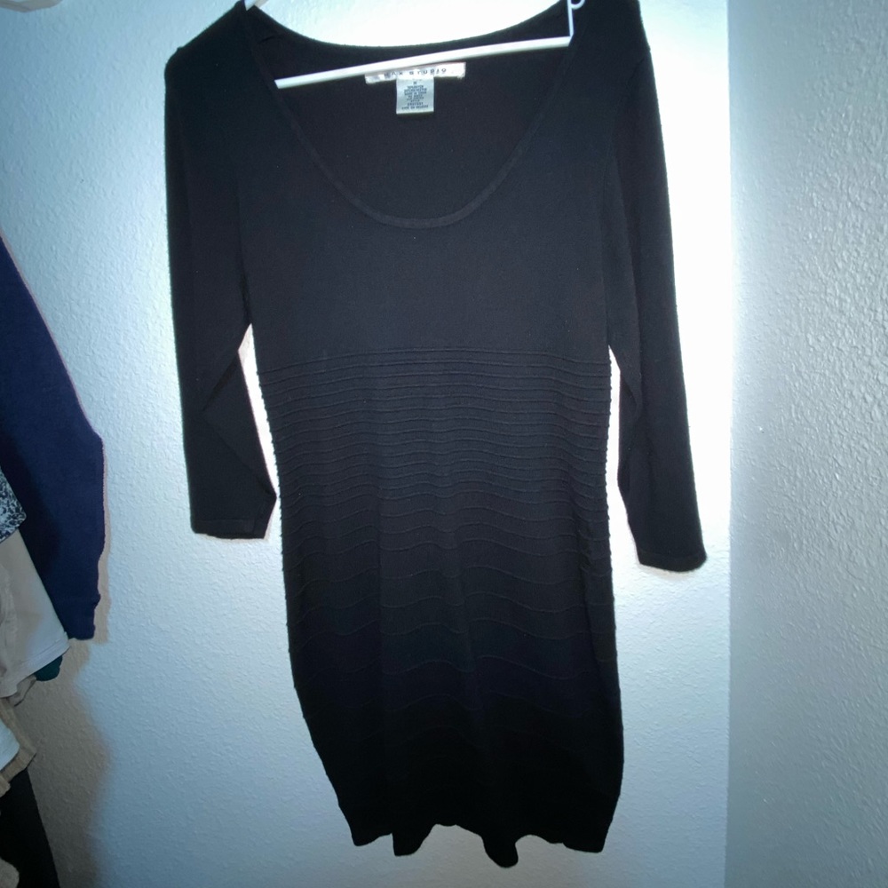 Black midi dress